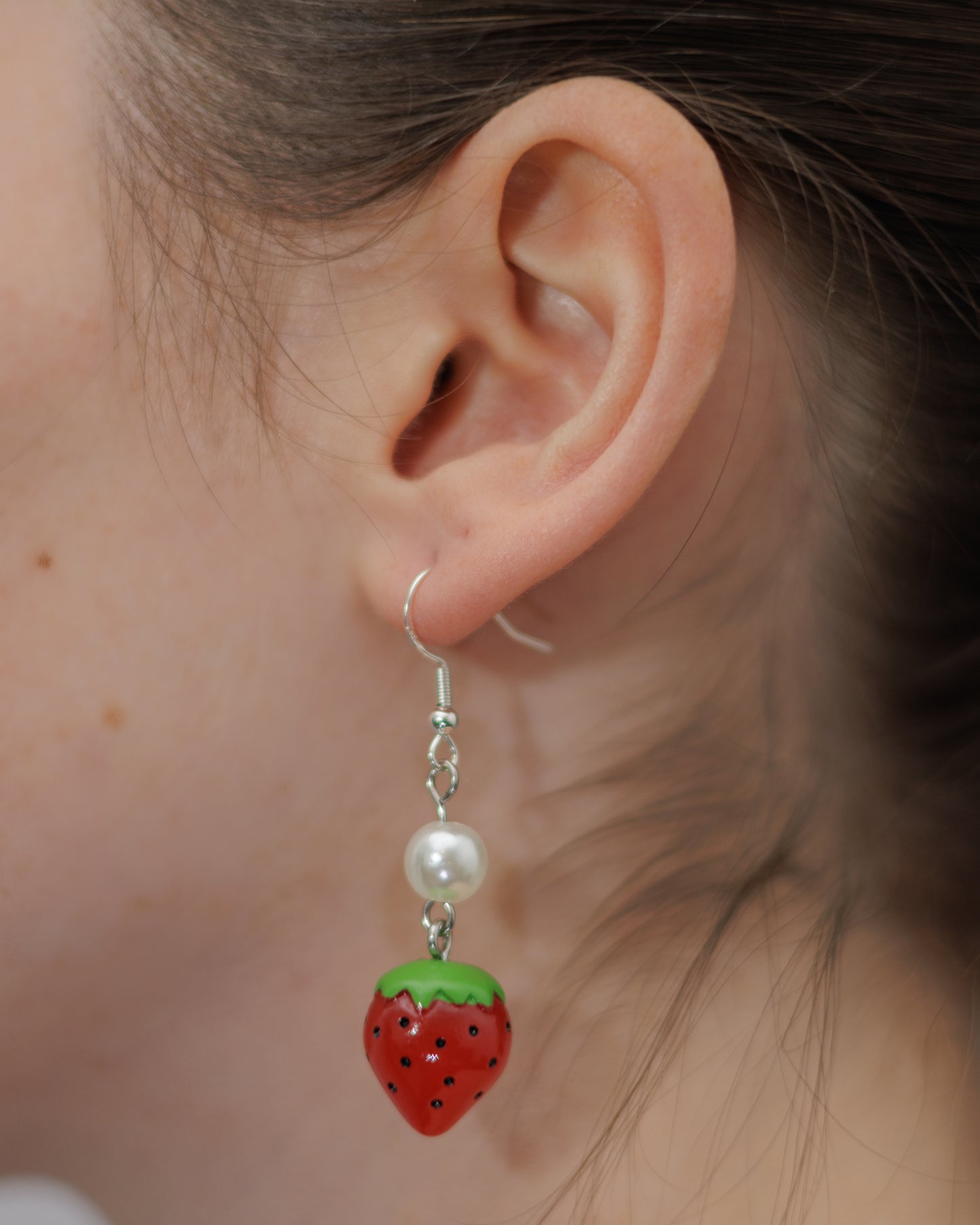 Boucles d'oreille Fraise