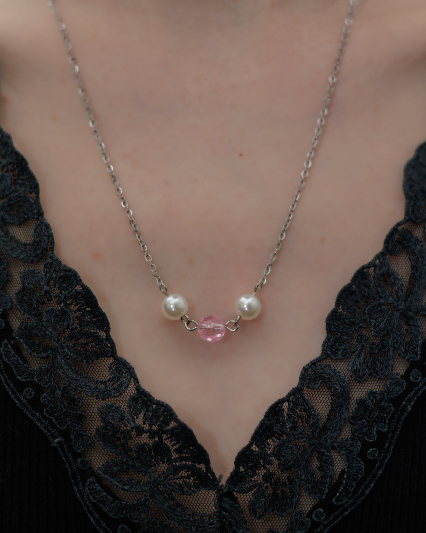 Collier Rose nacrée